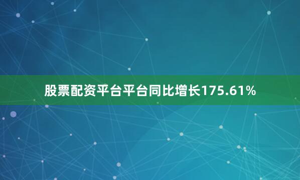 股票配资平台平台同比增长175.61%